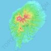 Mapa topográfico São Tomé, altitud, relieve