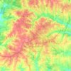 Mapa topográfico Fuquay-Varina, altitud, relieve