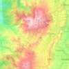 Mapa topográfico Lloa, altitud, relieve