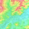 Mapa topográfico City of Nottingham, altitud, relieve