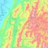 Mapa topográfico Caparrapí, altitud, relieve