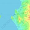 Mapa topográfico เมืองพัทยา, altitud, relieve