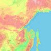 Mapa topográfico Хабаровский край, altitud, relieve