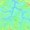 Mapa topográfico Alfenas, altitud, relieve