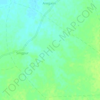 Mapa topográfico Singpur, altitud, relieve
