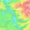 Mapa topográfico Glénic, altitud, relieve