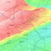 Mapa topográfico 渭城区, altitud, relieve