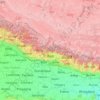 Mapa topográfico Nepal, altitud, relieve