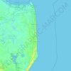 Mapa topográfico Partido de La Costa, altitud, relieve