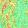 Mapa topográfico Provincia de Chiang Rai, altitud, relieve
