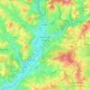 Mapa topográfico Toulon-sur-Arroux, altitud, relieve