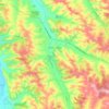 Mapa topográfico Ordan-Larroque, altitud, relieve