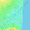 Mapa topográfico Parque Urbano Inundable "La Marjal", altitud, relieve