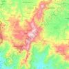 Mapa topográfico Reserva Natural Serranías de Tepesomoto y Pataste, altitud, relieve