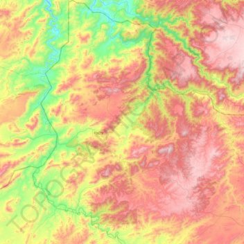 Mapa topográfico Sebt Aït Rahou, altitud, relieve