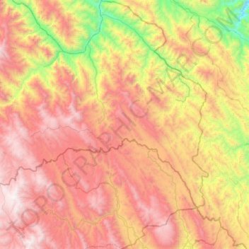 Mapa topográfico Municipio Ravelo, altitud, relieve