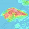 Mapa topográfico Isla Mechuque, altitud, relieve