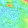 Mapa topográfico Huarte, altitud, relieve