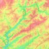Mapa topográfico Sandy Springs, altitud, relieve