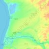 Mapa topográfico الترارزة, altitud, relieve