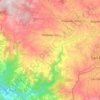 Mapa topográfico Piedades Sur, altitud, relieve