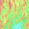 Mapa topográfico Provincia de Lampang, altitud, relieve