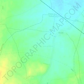 Mapa topográfico Kharki, altitud, relieve