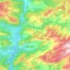Mapa topográfico Fígols i Alinyà, altitud, relieve