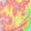 Mapa topográfico Ubalá, altitud, relieve