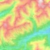 Mapa topográfico Disentis/Mustér, altitud, relieve