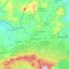Mapa topográfico Chalchuapa, altitud, relieve