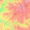 Mapa topográfico Campos Novos, altitud, relieve