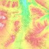 Mapa topográfico Ayora, altitud, relieve