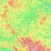 Mapa topográfico Plzeňský kraj, altitud, relieve