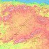 Mapa topográfico Castela e Leão, altitud, relieve