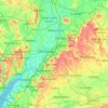 Mapa topográfico Gloucestershire, altitud, relieve