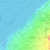 Mapa topográfico دبي, altitud, relieve