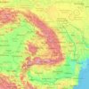 Mapa topográfico Montes Cárpatos, altitud, relieve