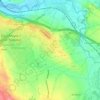 Mapa topográfico Cizur Menor, altitud, relieve