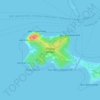 Mapa topográfico остров Елены, altitud, relieve