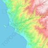 Mapa topográfico Lima, altitud, relieve