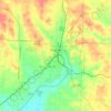 Mapa topográfico Nashville, altitud, relieve