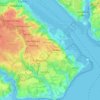 Mapa topográfico Fawley, altitud, relieve