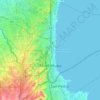Mapa topográfico Muntinlupa, altitud, relieve