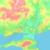 Mapa topográfico Магадан, altitud, relieve