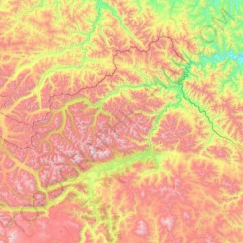 Mapa topográfico Бурунгольское сельское поселение, altitud, relieve