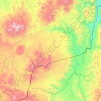 Mapa topográfico Municipio San Antonio de Esmoruco, altitud, relieve