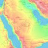 Mapa topográfico Arabia Saudita, altitud, relieve
