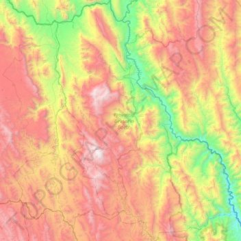 Mapa topográfico Provincia Belisario Boeto, altitud, relieve