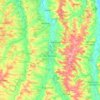 Mapa topográfico Vic-Fezensac, altitud, relieve